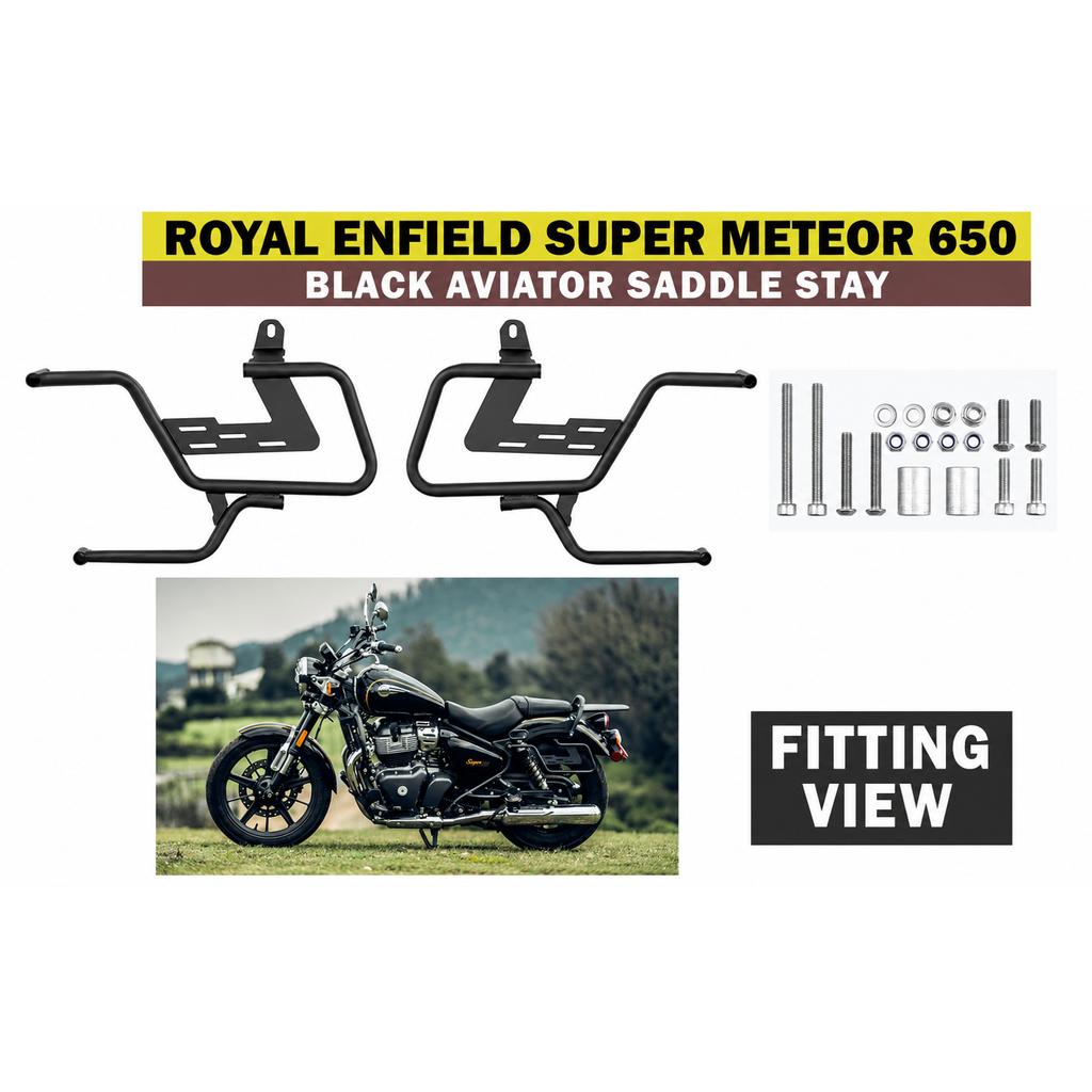 Black Aviator Saddle Stay "Fit For Royal Enfield Super Meteor 650"