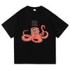 Oktopus mit Mütze T-Shirt Japanischer Stil Lustige Herren Kinder Kleidung Harajuku Kleidung Vintage Hochwertige Oberteile Baumwoll-T-Shirts
