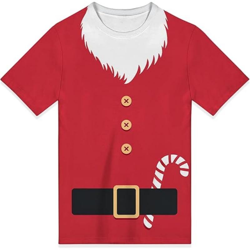 Santa Claus Fun Clothing T-shirt Pattern Men's T-shirt Summer Comfortable Loose Design Outdoor