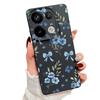 Blaubeere Schleifen Blumenmuster Hülle Für Xiaomi 14T 13T 11T Pro Funda Redmi Note 14 13 12 11 Pro 5G 4G Lederstruktur Silikonhülle