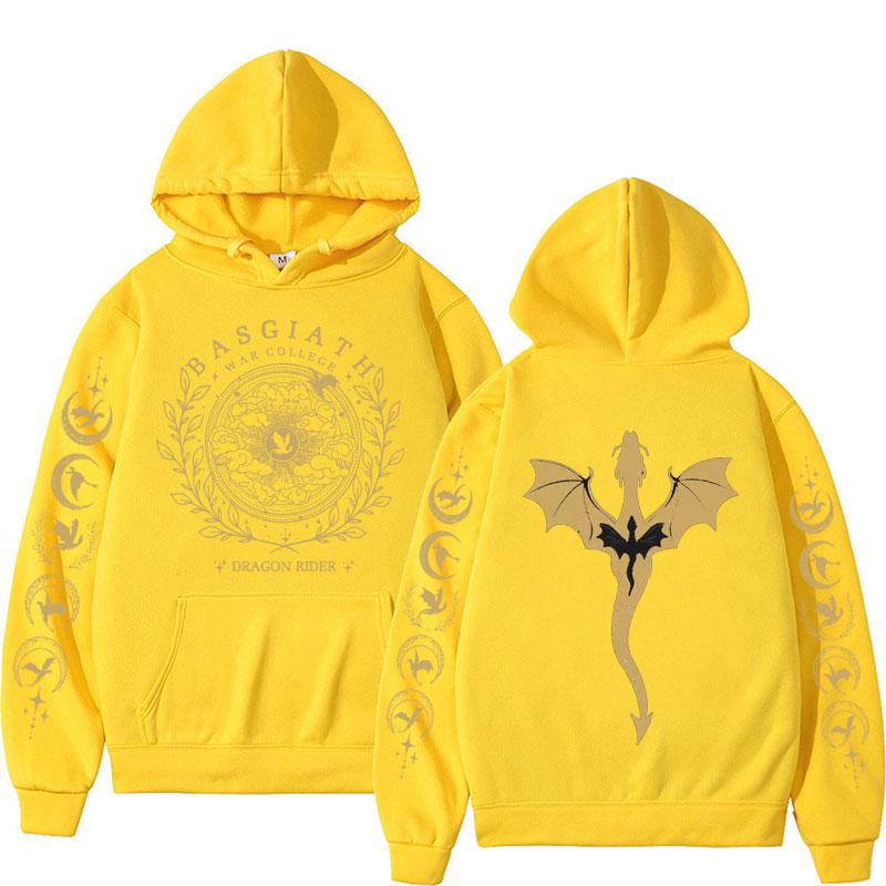 Fourth Wing Graphic Hoodies Basgiath War College Dragon Rider Sweatshirt Men Women Trend Hoodie Streetwear