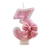 Creative Digital Pink Bow Birthday Candle for Girls