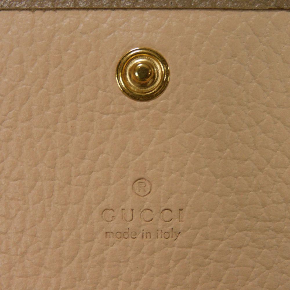 Used 9539 Double G Two-tone Card Holder 739525 CAO2G 1544 7946 Current Pink Beige Pass Case Excellent Condition GG