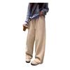 700g Lambswool Heavyweight Fleece Brushed Women's High-Waist Wide-Leg Warm Trousers