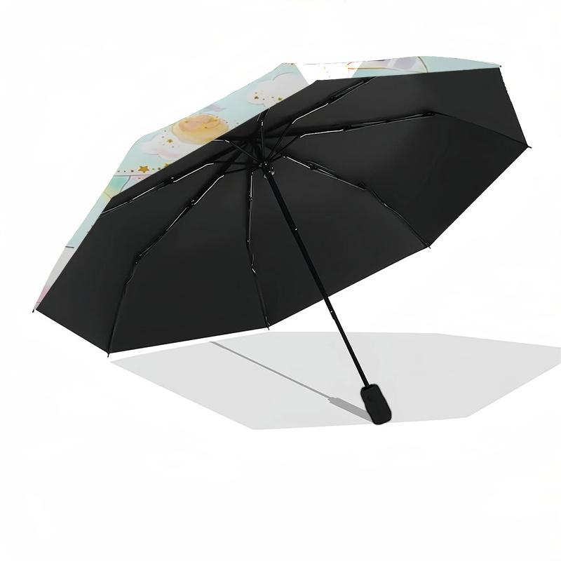 1pc Cinnamoroll Festival Umbrella - Automatic Opening/Closing, Portable 3-Fold Design, 8-Bone Iron Frame, Outdoor Umbrella, Perfect Gift for Fans, Tra