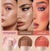 Rouge-Stick in 12 Farben, matt, Highlighter-Stick, natürliches Nude-Make-up, Gesichtsdefinition, Konturierungsstick, multifunktionaler Make-up-Stick