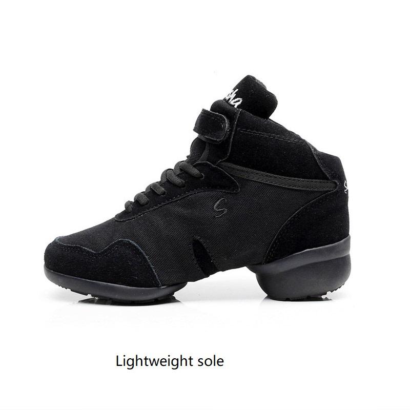 Boots Sneakers Canvas Leather Mesh Shoes Square Modern Jazz Dance Shoes Soft Outer Teacher Breathable Sports Shoes