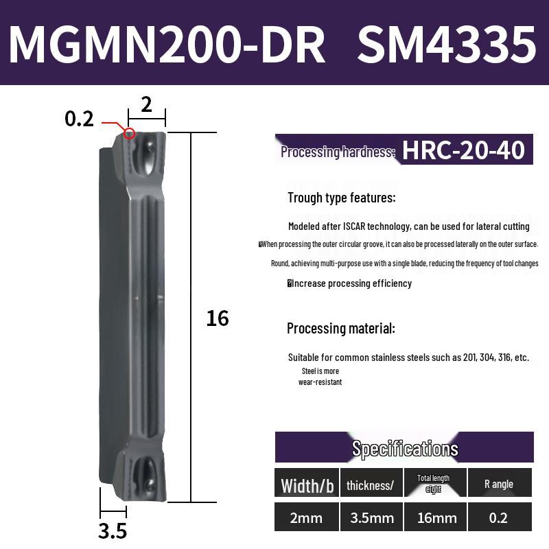 CNC Grooving Blade MGMN300/400-M for Stainless Steel, Ceramic, Aluminum Lathe Parting Tool Inserts