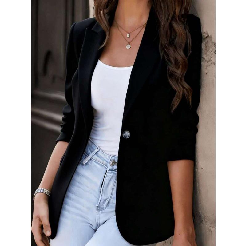 Damen Slim Fit Professionelles Temperament Pendler Design Kleiner Blazer Oberbekleidung