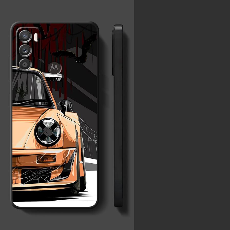 Case for Motorola Moto G71 G32 G22 Edge40 Edge 20 Pro 30 Lite G53 G30 G50 G51 G73 G60s G52 Phone Cover JDM Sport Car
