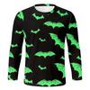 Spring and Autumn Round Neck 3D Halloween Printed Top Fashionable Casual Long Sleeved Men's T-shirts