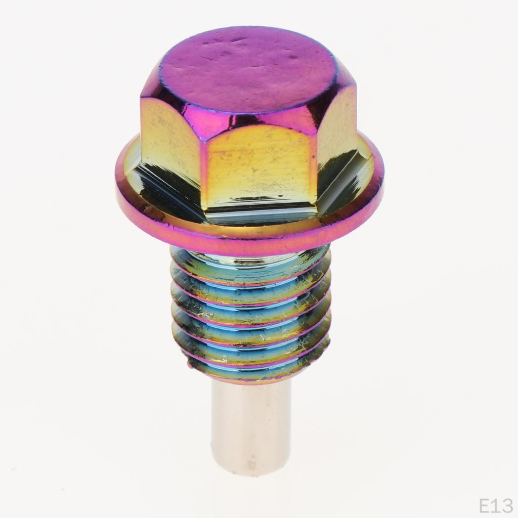 Anodized Engine Oil Pan Drain Sump Filter Adsorb Plug Bolt with Washer