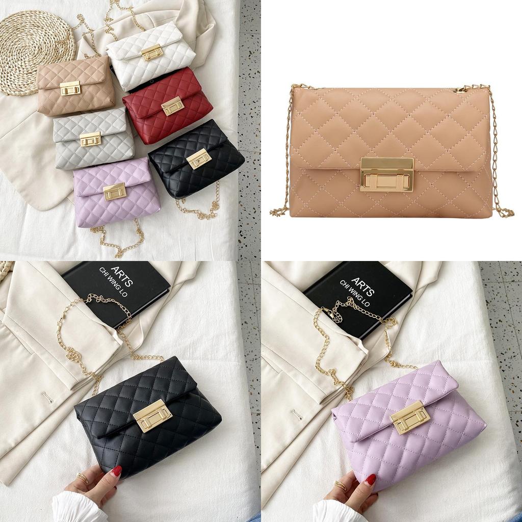 Embroidered Chain Bag Women's 2021 Trendy Small Square Bag Clear And Sweet Style
