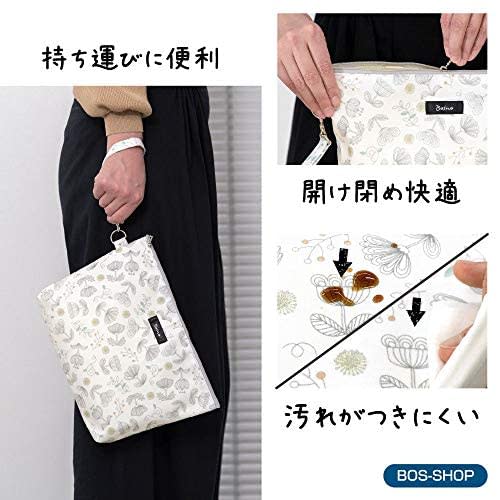 Bosno Diaper Pouch Clutch Type Odorless Bag Bos/white/s Size 30 Pieces Included Bag Color: White/pouch: Clutch/rose Pink