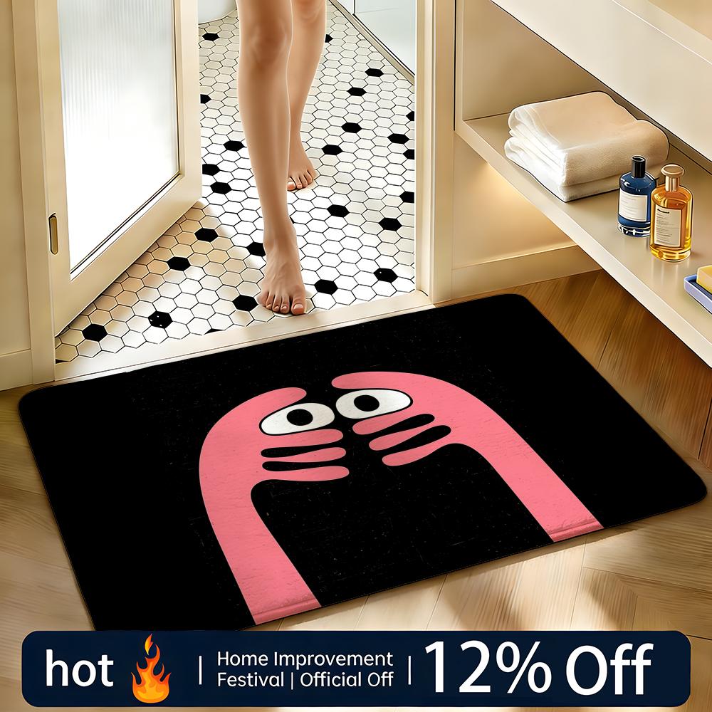 Funky Hand Eye Cartoon Floor Mat Home Decor Doormat Bedroom Floor Mat Shower Carpet