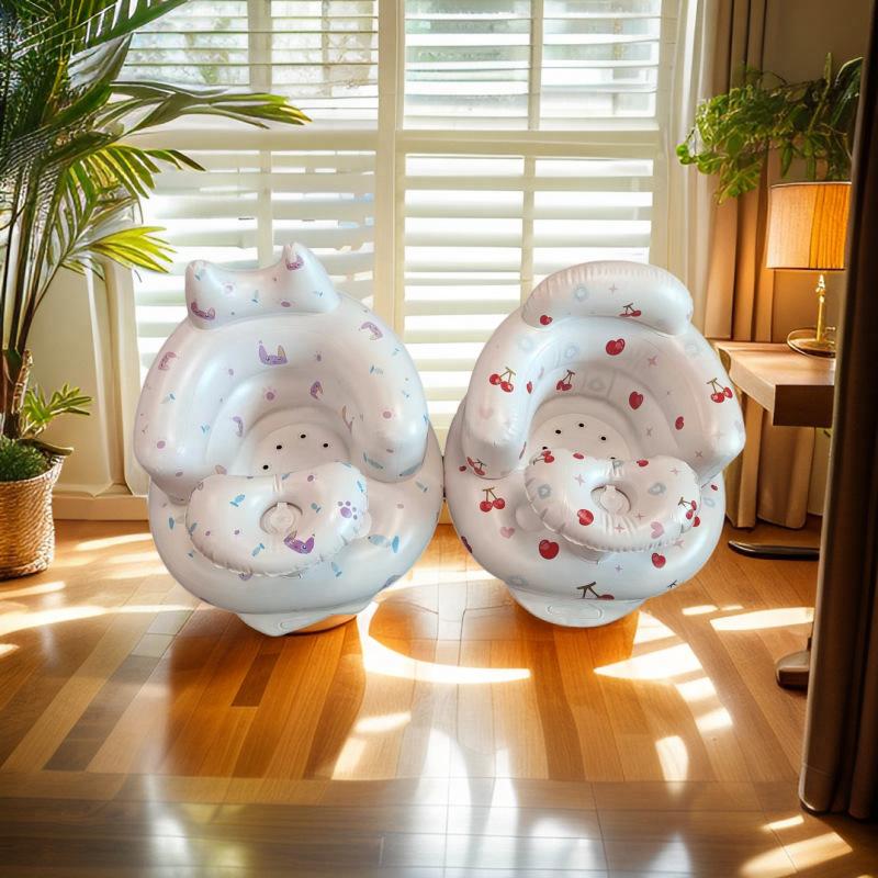 Inflatable Baby Sitting Chair Foldable Sofa for Boys Girls Infant Learning Seat Portable Air Cushion Stool