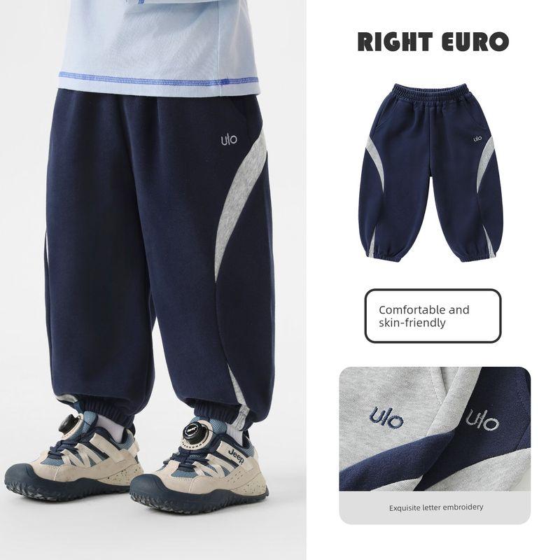 Boys  Spring Casual Sweatpants, Boys  Long Pants, 2026 New Spring Children s Clothing, Baby Spring and Autumn Pants Navy blue 110