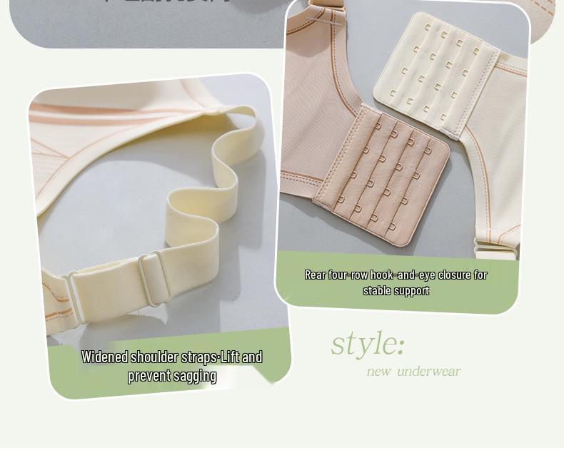 Women's Ultra-Thin Wire-Free Bandeau Bra - Rabbit Ear Cup, Anti-Exposure, Seamless Design for Minimized Appearance