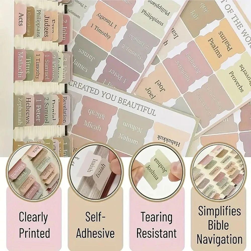 Writable Bible Sticker 5 Sheet Bible Label Book Accessories Bible Index Stationery