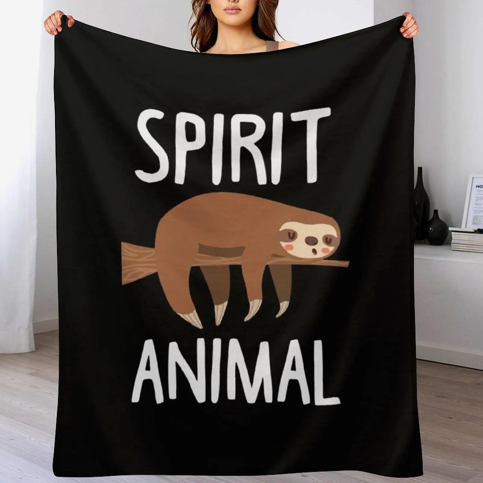 Sloth Is My Spirit Animal Funny Sloth Shirt Throw Blanket Modern Design Soft Blanket for Home Decor 102x76cm(40x30in)