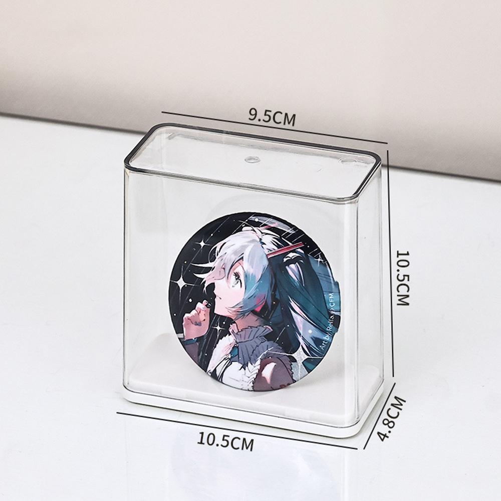 Anime Badge Simple Badge Storage Box Desktop Display Box Figurine with Stackable Shelf New Transparent Dustproof Display Boxes белый 960₽