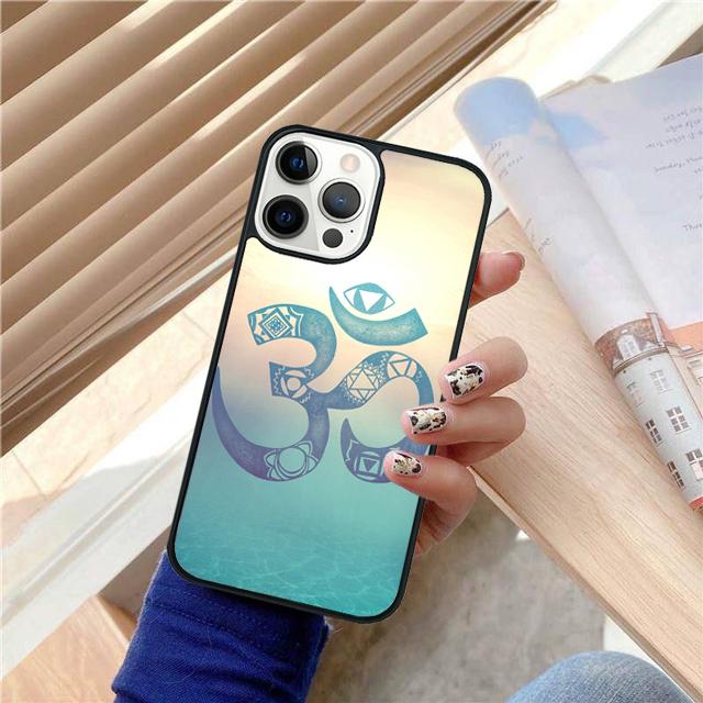 Aum om Namaste Symbol Zen Yoga Phone Case Cover For iPhone 17 Air 15 16 Pro Max 14 13 12 11 Pro Max Plus