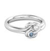 London Blue Topaz Dual Stone Stackable Ring - 925 Sterling Silver