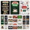 Vintage Friends Central Perk Metal Tin Sign  Retro Wall Poster Plaque for Game Room Cafe Garage Club Bar and Pubs Decor