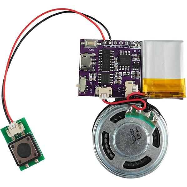 Sound Module,16 MB Push Button Control Activated Vioce Chips, MP3 Music Sound Module for Crafts, Christmas,New Year Greeting Presents Cards Box with