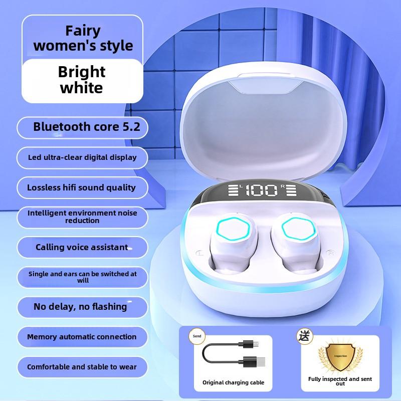 

Новая беспроводная Bluetooth-гарнитура M13 5.2 с внутриканальными наушниками Smart Touch Digital Display и функцией шумоподавления белый