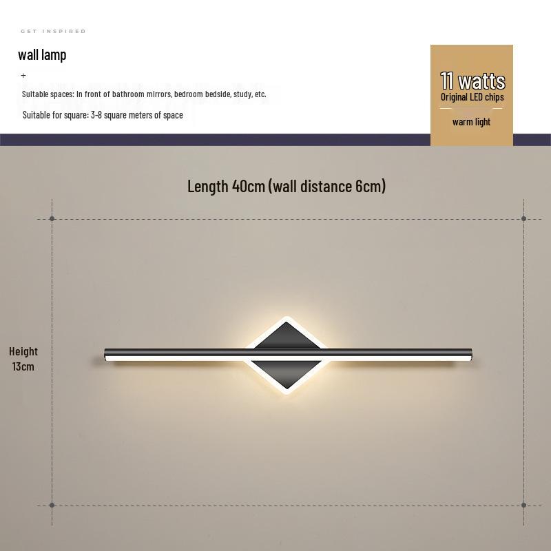 Modern Minimalist Vanity Light for Bathroom Mirror or Dressing Table
