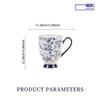 SHUNXIANG 450ml Ceramic Mug Retro Flower Ceramic Coffee Cup Milk  Tea Cup Oatmeal Breakfast Mug Drinkware Kitchen