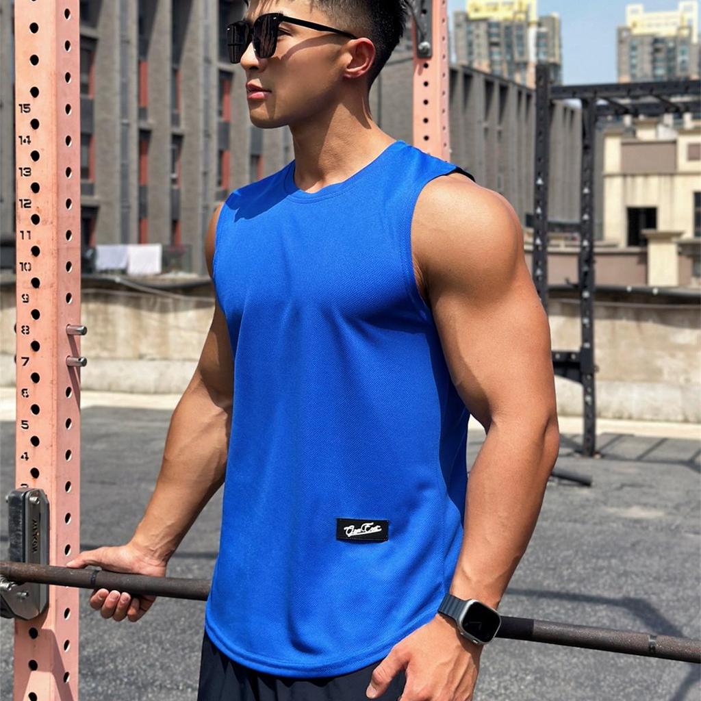 Quick Dry Bodybuilding Tank Tops Men Summer Casual Sleeveless Shirt Male Gym Fitness Singlet Stringer Training Clothing