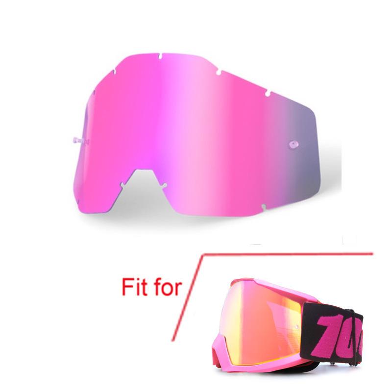 New ski outdoor sports goggles, off-road helmet goggles, transparent windproof and sandproof glasses upgrade New Hundred-Pink lenses