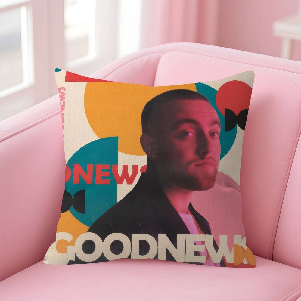 Sänger Hot MMac Miller Kissenbezug Cartoon Geschenk Kissenbezug Schlafzimmer Zuhause Sofa Stuhl Sitz Dekor Kissenbezug