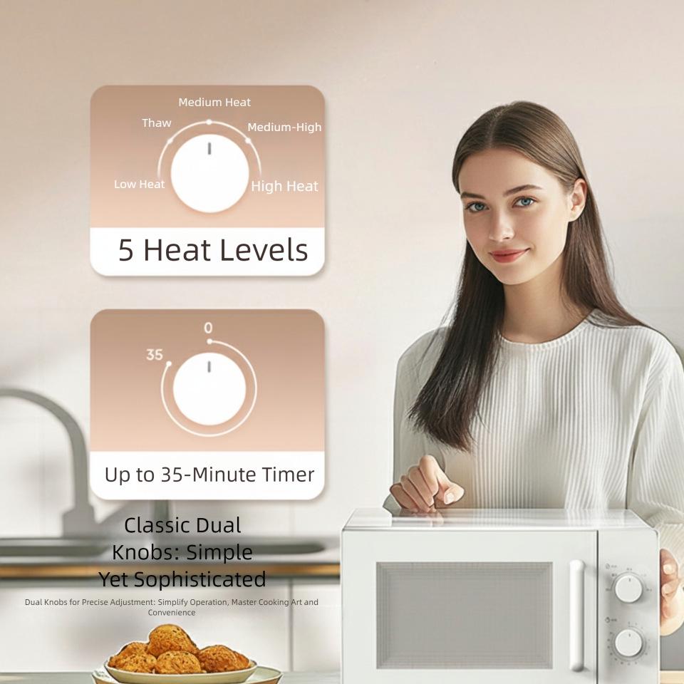 20L European Style Multifunctional Microwave Oven with Light Wave Baking and Visual Cooking