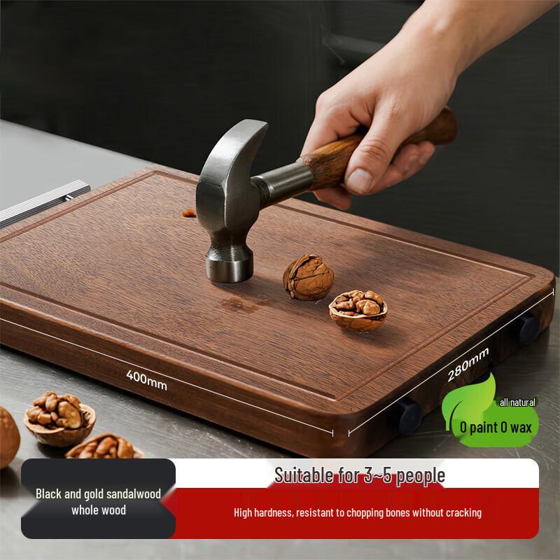 Longyuntian Black Wenge Solid Wood Cutting Board