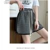 Striped Casual Sports Shorts Women's Summer Korean Version of Elastic High Waist Loose Everything Big Size Wide Leg Hot Pants