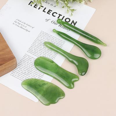 Yüz Kazıyıcı Yeşim Rulo Guasha Kazıyıcı Rulo Yüz Gua Sha için Doğal Masaj