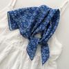 New cashew flower cotton square scarf Japanese floral literary and retro scarf spring, summer and autumn decorative headband headscarf