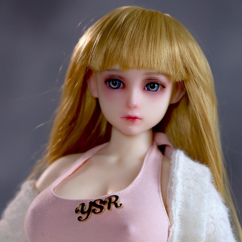 60CM Silicone Blond Hair Girl Sex Doll Realistic Soft Vaginal Breast Anus Oral Sex Metal Skeleton Adult Toy Men Masturbator 18+ Products