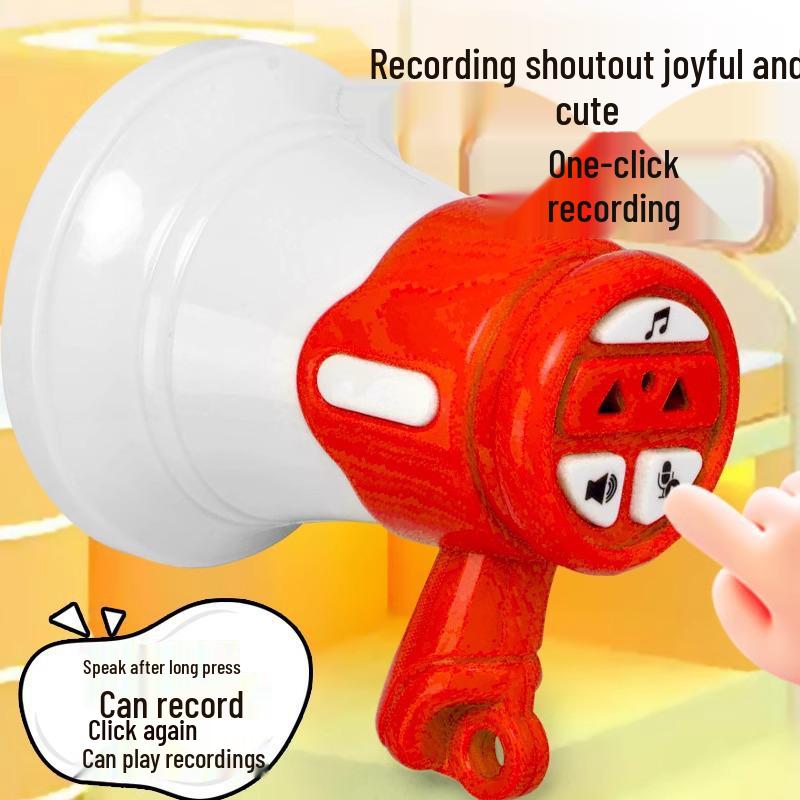 Kids' Mini Megaphone Keychain: Fun Recording Pendant & Creative Backpack Accessory