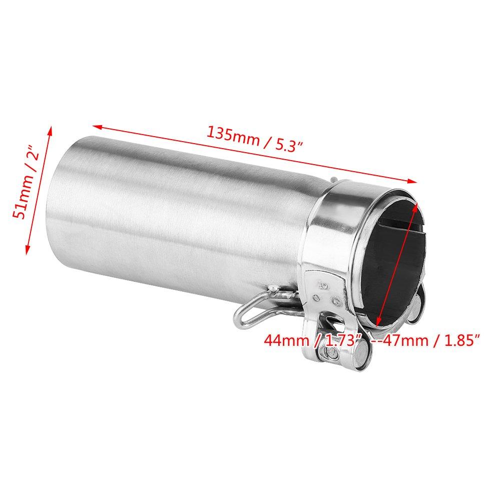 Aramox Exhaust Middle Link Pipe, Motorcycle Exhaust Pipe Exhaust Muffler
