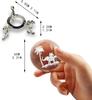 60mm 3D Crystal Ball Laser Engraved Glass Ornaments Animal Figurine Collectibles Paperweight Home Art Decor with Stand