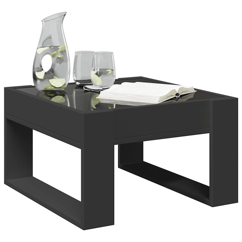 Stolik Kawowy Z Led Infinity, Czarny, 50X53X30 Cm