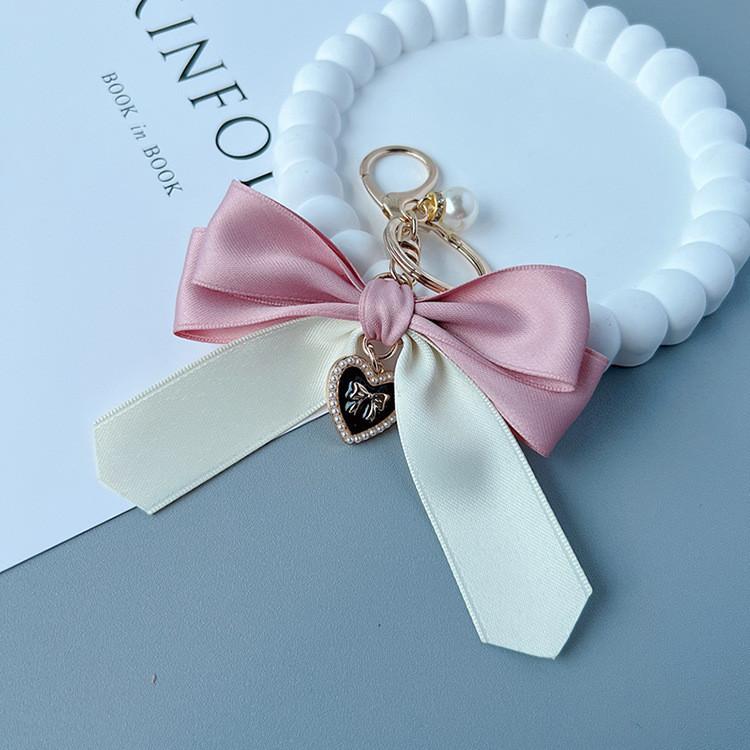 For Keychain Fashionable Women Butterfly Bow Tie Design Car Key Chain Pendant