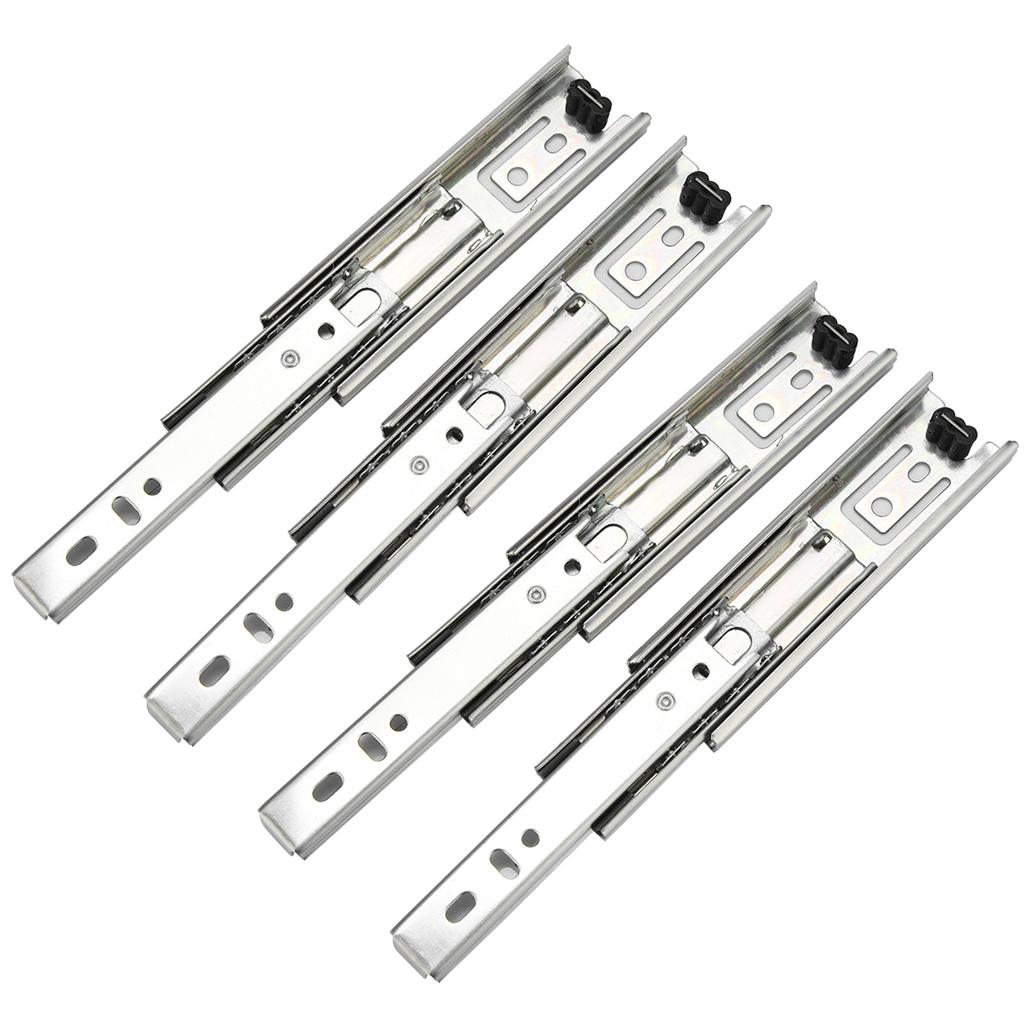 2PCS 5in Mini Short Drawer Slides 35mm Width 3 Section Full Extension Drawer Slides Rail for Cabinets