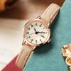 Light Luxury Simple Small Plate Watch Women'S Retro High-End Business Belt Waterproof Quartz Watch