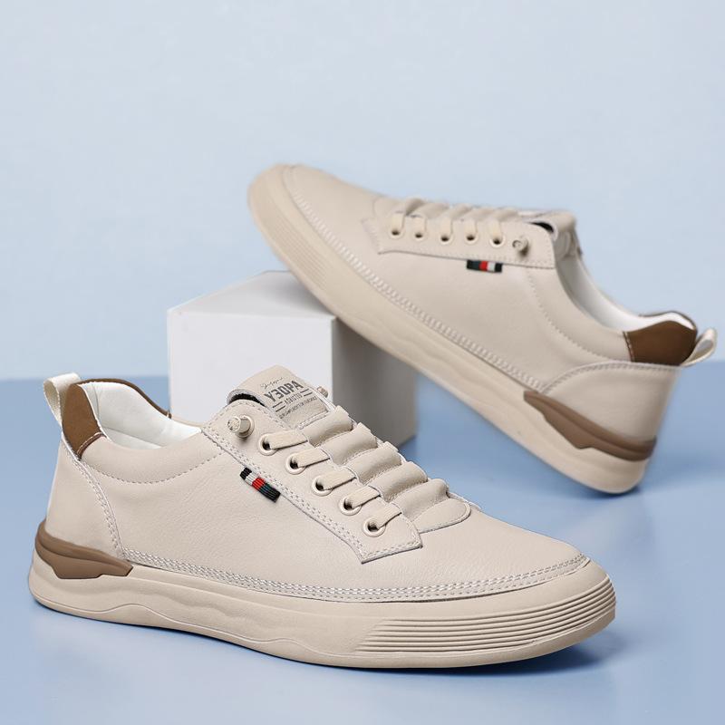 2024 new men's casual sports white shoes with one pedal, white men's shoes, lazy board shoes tide