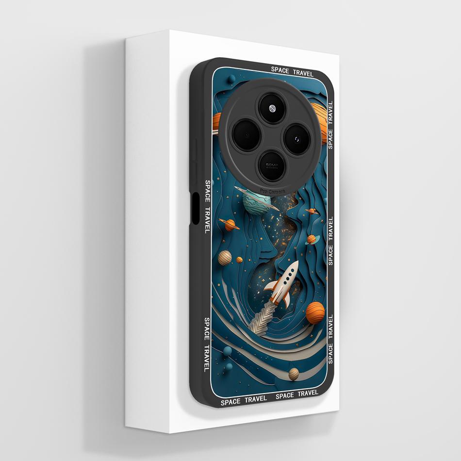 Per Custodia Telefono POCO C75 Carino Cuore Gatto Morbido Silicone Liquido Cover Posteriore Per Xiaomi Poco C 75 Protezione Completa Anti Caduta Funda Capa